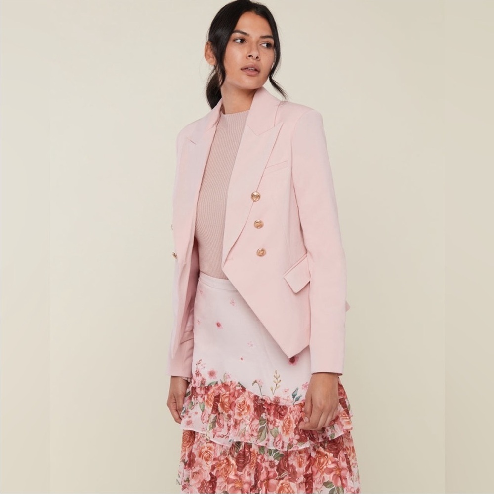 Rachel Parcell Pale Pink Double-Breasted Blazer - Picture 2 of 12